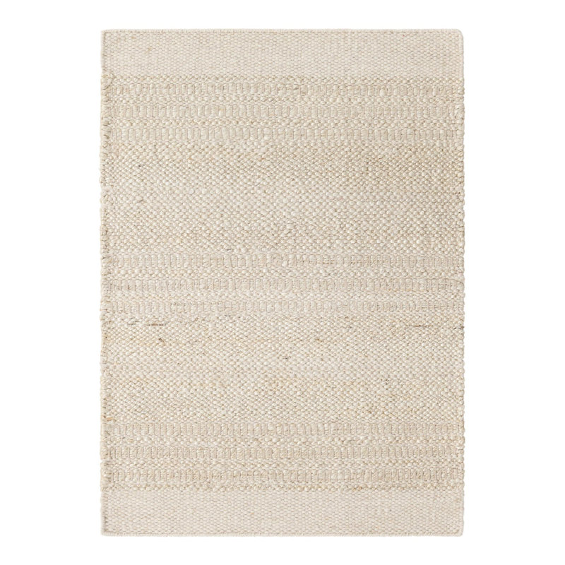 Tapis Shira Lasso - ivoire et blanc, Rectangle 2 pi 2 po x 3 pi 1 po