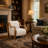 Curva Luxe Boucle Accent Chair with White Upholstery and Natural Wood Arms, Mid-Century Modern Lounge Chair-1433119036-1430260987