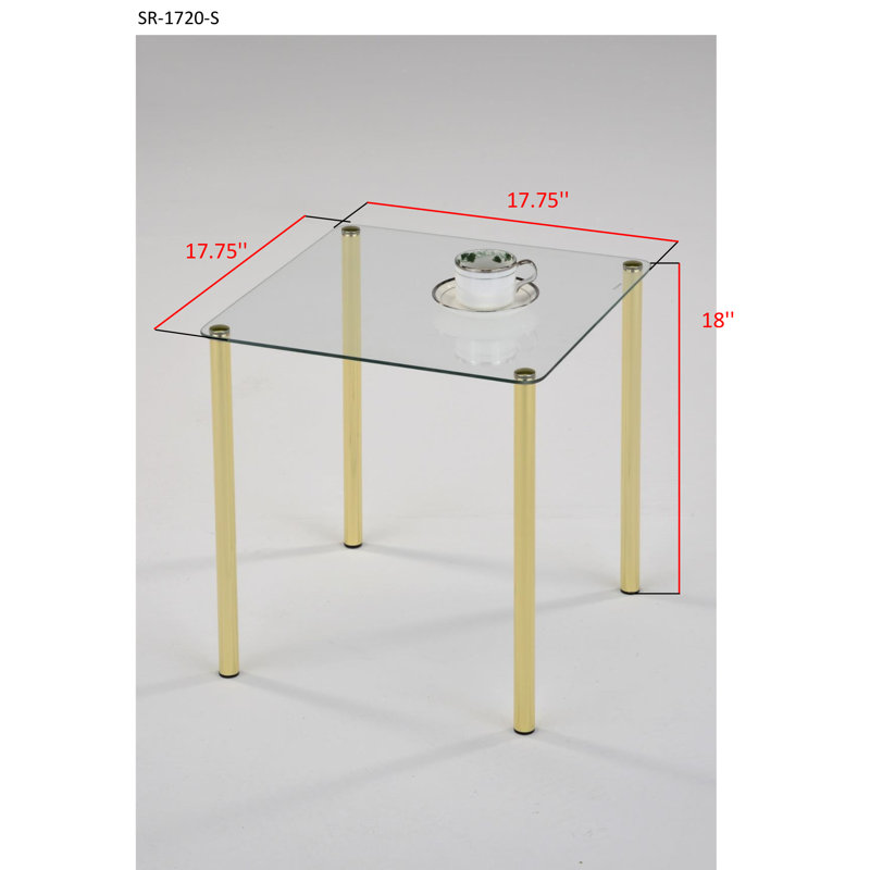 Glass Top End Table