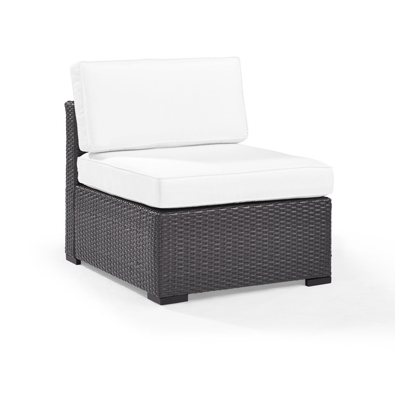 Chaise de patio avec coussins Arbedella, Blanc
