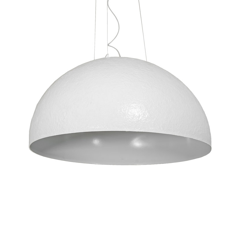 Gravity 1 - Light Pendant, Nickel/Matte White, 98" H x 48" W x 48" D