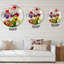 Horloge murale traditionnelle vibrante rouge mauve et jaune-60187479