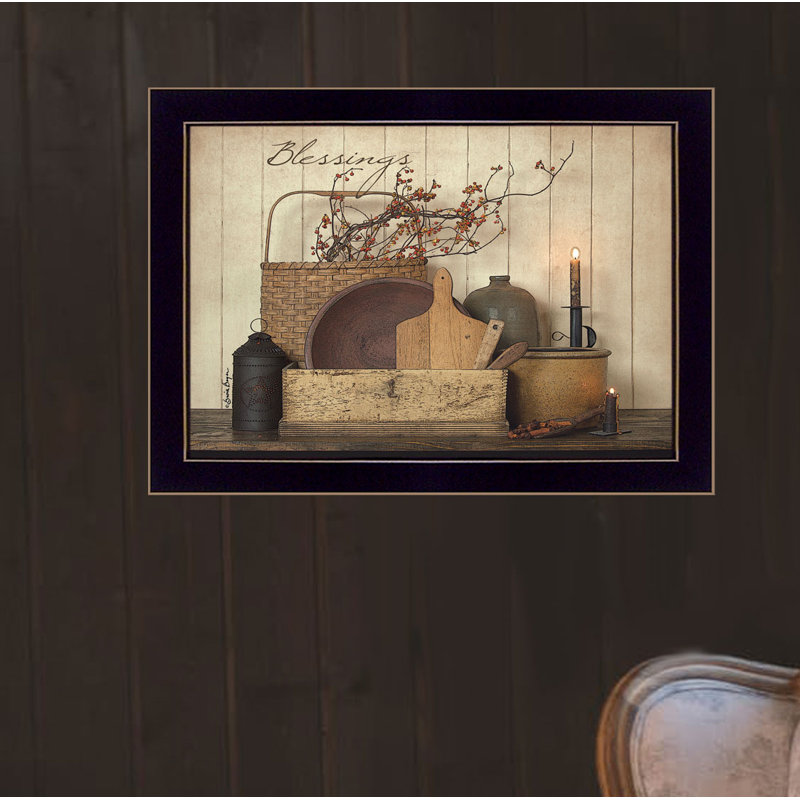 «Count Your Blessing» par Susie Boyer, reproduction de photo sur papier encadrée, H 14 po x l 18 po x P 1 po, Cadre noir