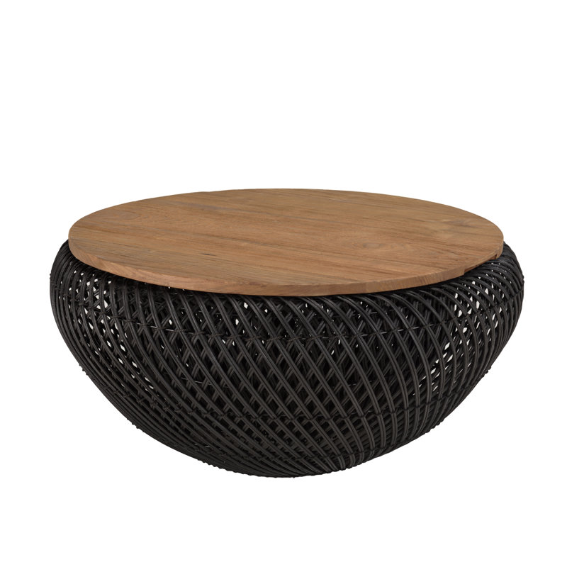 Aadhish Coffee Table, 32cm H x 66cm W x 66cm D, Black