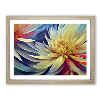 Beauteous Chrysanthemum Flowers - Framed Print