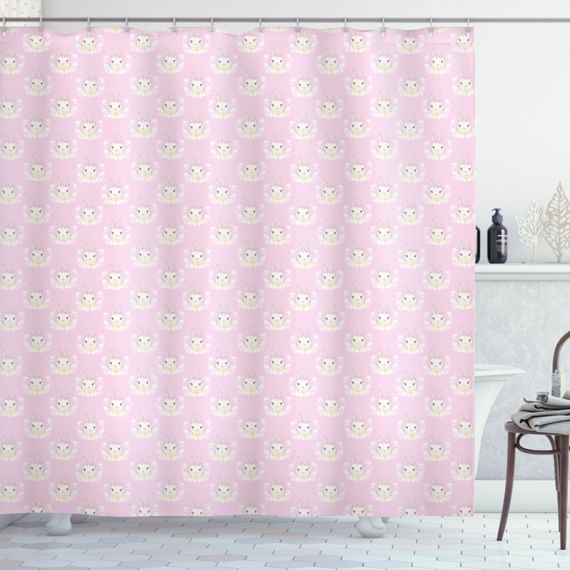 Shower Curtain with Hooks Included, 75"H x 69"W