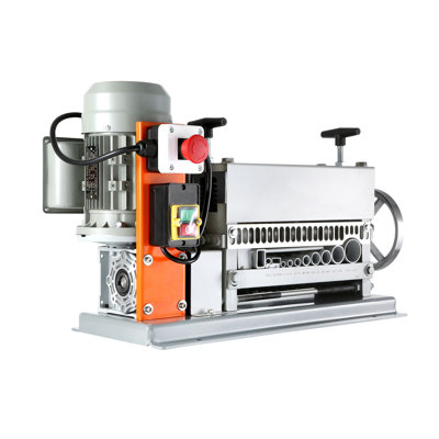 VEVOR Automatic Wire Stripping Machine - 370W Electric Motorized Cable Stripper with Manual Crank, 11 Channels for Scrap Copper Recycling