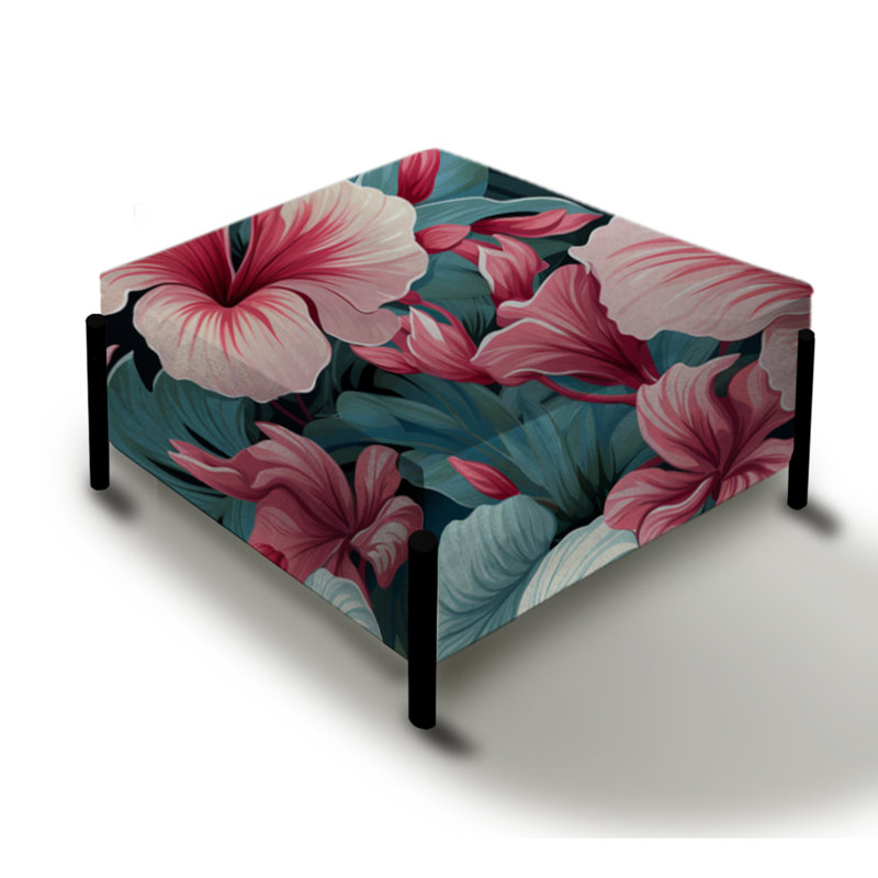 Island Mirage III - Motif tropical - Grand repose-pieds carré tropical