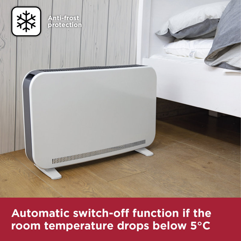 BLACK & DECKER BXCV41001GB 2.2KW Portable Convector Heater, Anti-Frost Protection, White