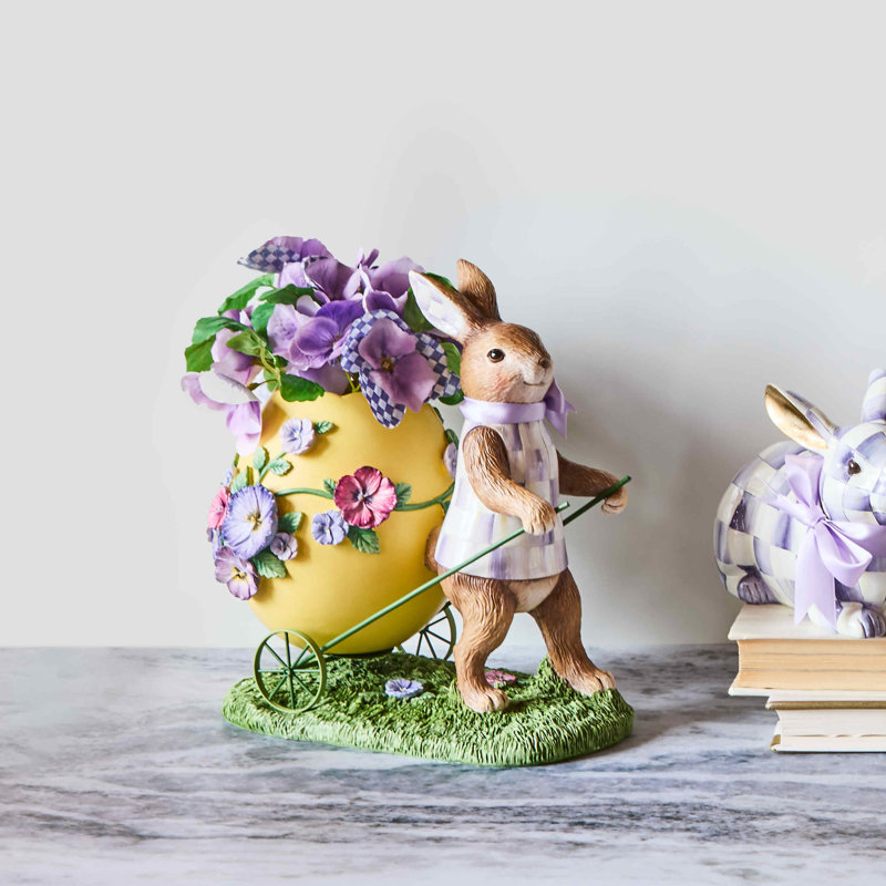 Pansy Party Bunny And Cart Centerpiece