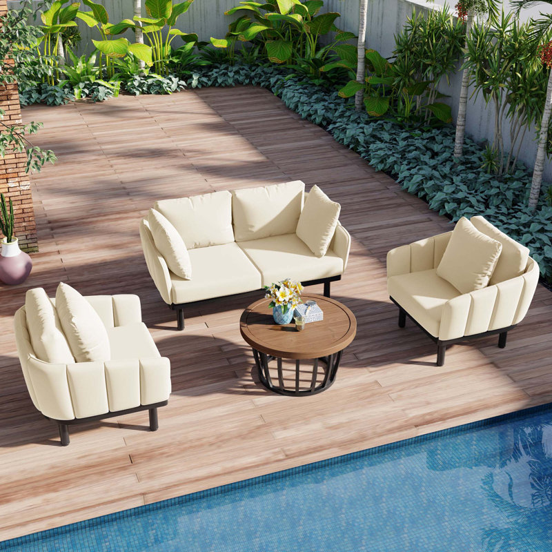 Ensemble de conversation 4 pièces Luxury Modern Luxury, Beige