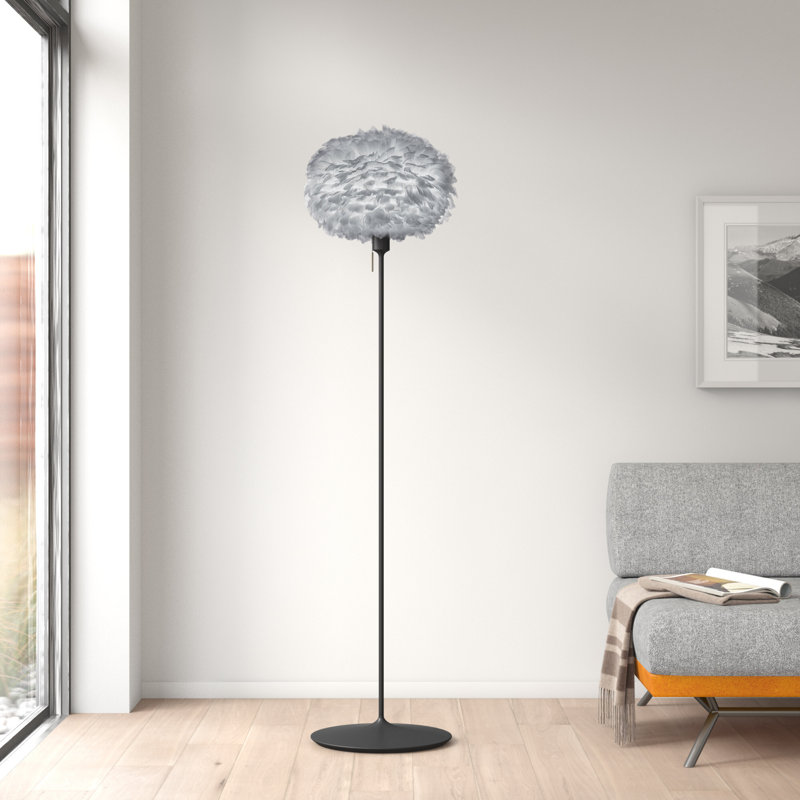 Eos 66.9'' Traditional Floor Lamp, Black, Gray