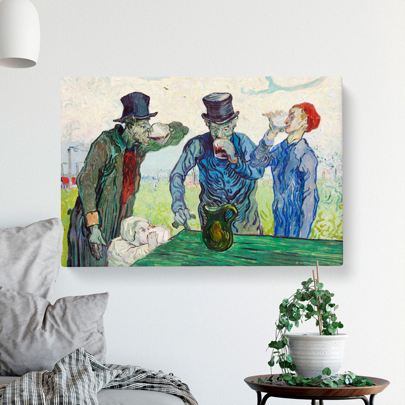 The Drinkers After Daumier by Vincent Van Gogh - Wrapped Canvas, 35cm H x 50cm W x 3cm D