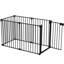 Barrière ajustable de 150 po. Clôture en métal à 6 panneaux pour arbre de Noël, escaliers, maison. Maison de foyer configurable, foyer, escalier.-116850044