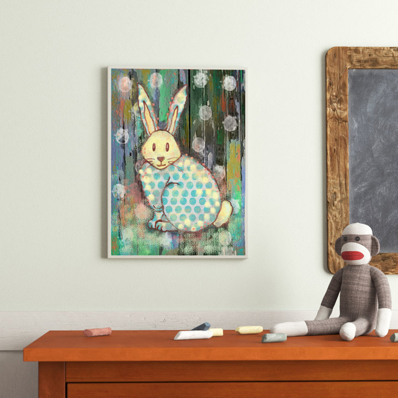 Dingler «Distress Woodland Rabbit», art, Plaque en bois, H 10 po x l 15 po