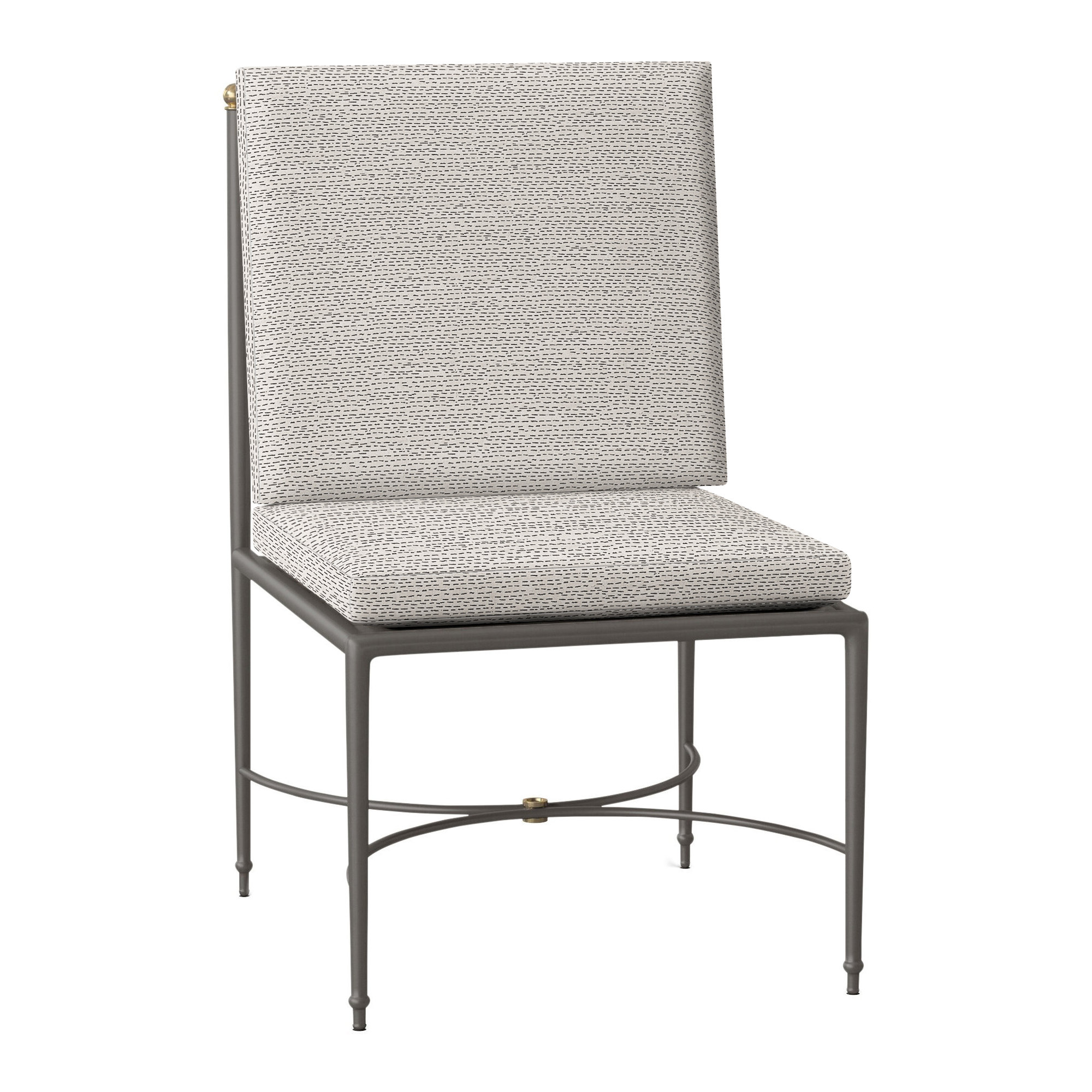 Roma Wrought Aluminum Outdoor Side Chair, Perigold Arigato Balsamic, No Welt