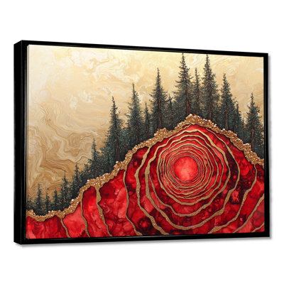 Gerolamo, forêt, chemin, opale de feu, rivière de pierre IV - forêt, art mural