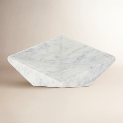 Lucien And Grey Marble Square Geometric Tray