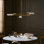 Lustre linéaire moderne Spoutnik à 3 lumières Daisee