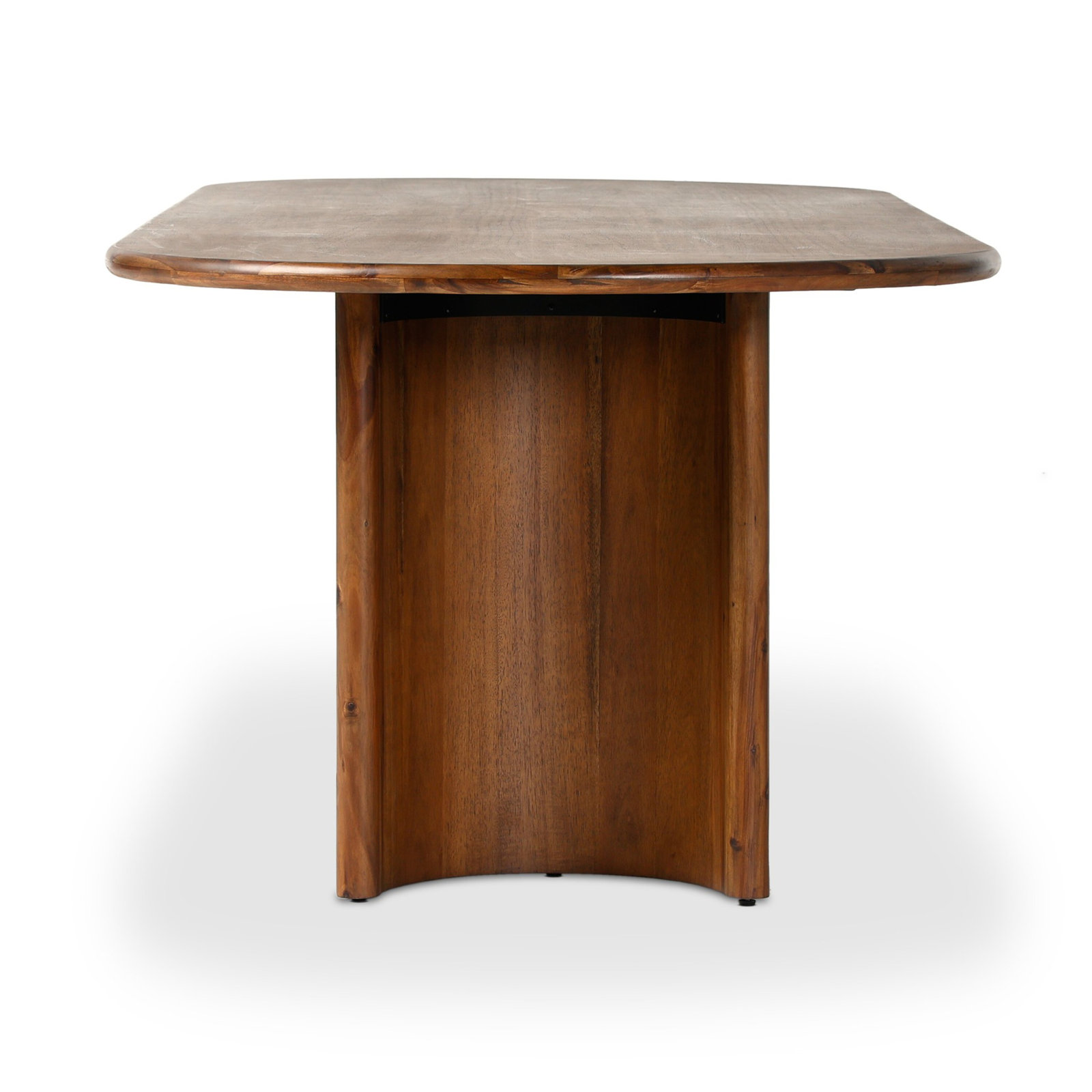 Haiden Solid Wood Dining Table, Seasoned Brown Acacia, 30" H x 118" W x 42" D