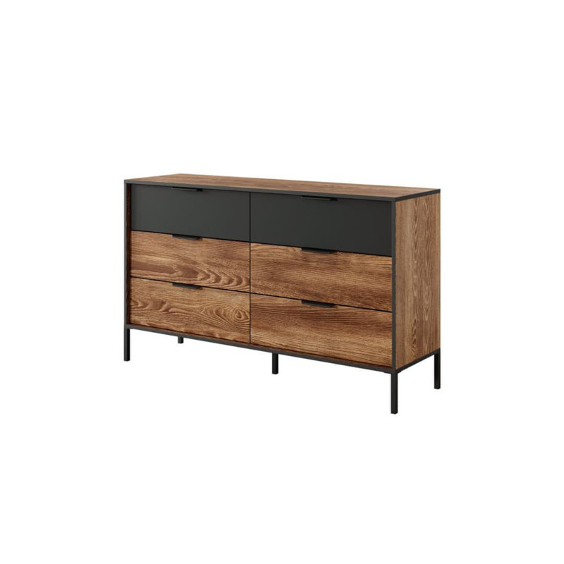 Eiver 137.3cm W 6 - Drawer Chest of Drawers