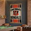 Tapisserie murale en toile 36 po x 54 po Cincinnati Bengals-128498533