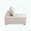 Fauteuil modulaire sans accoudoirs - Boucle beige - Style repose-pieds carré capitonné