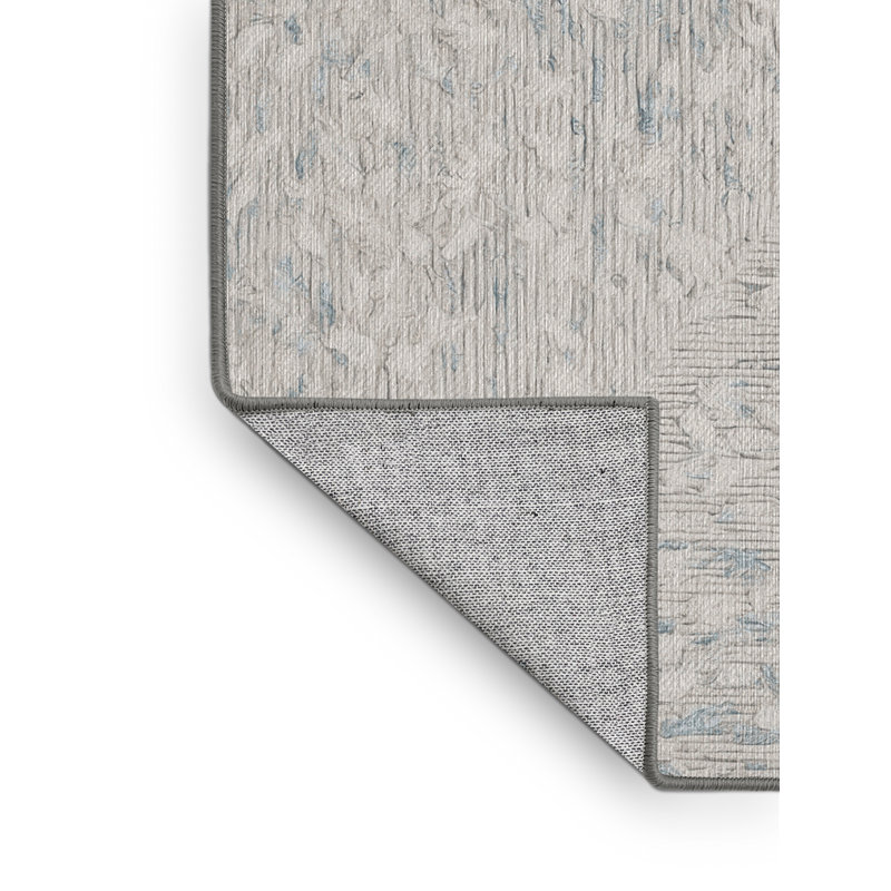 Machine Washable Gray Area Rug, Rectangle 7' x 10'