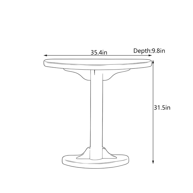 Console Simple Modern, H 31,5 po x l 35,4 po x P 9,8 po, Palissandre