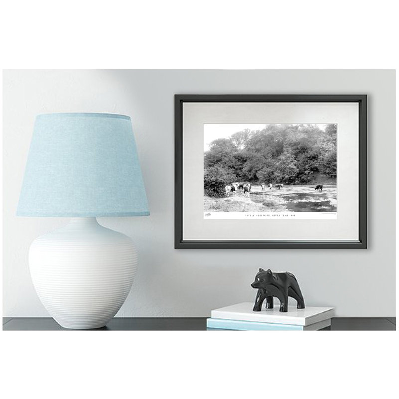 Little Hereford, River Teme 1898 - Single Picture Frame Print, 28cm H x 36cm W x 2.3cm D