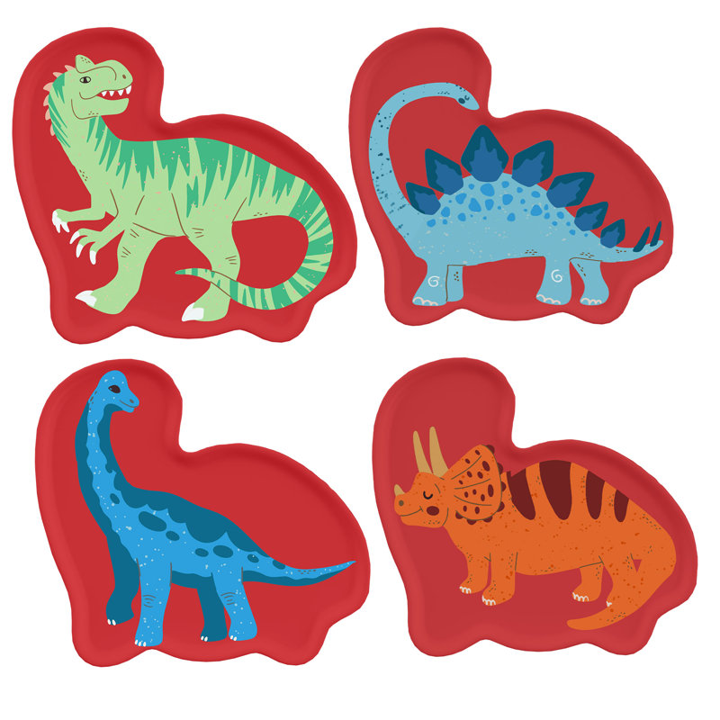 Kids' 4-Pack Dinosaur Plates