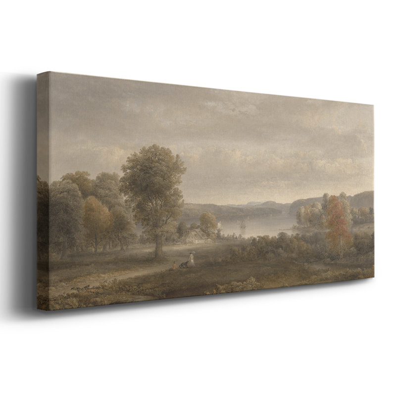 Série paysage - DCCDXLIV - Toile tendue avec châssis - Prêt à être accroché, H 16 po x l 40 po