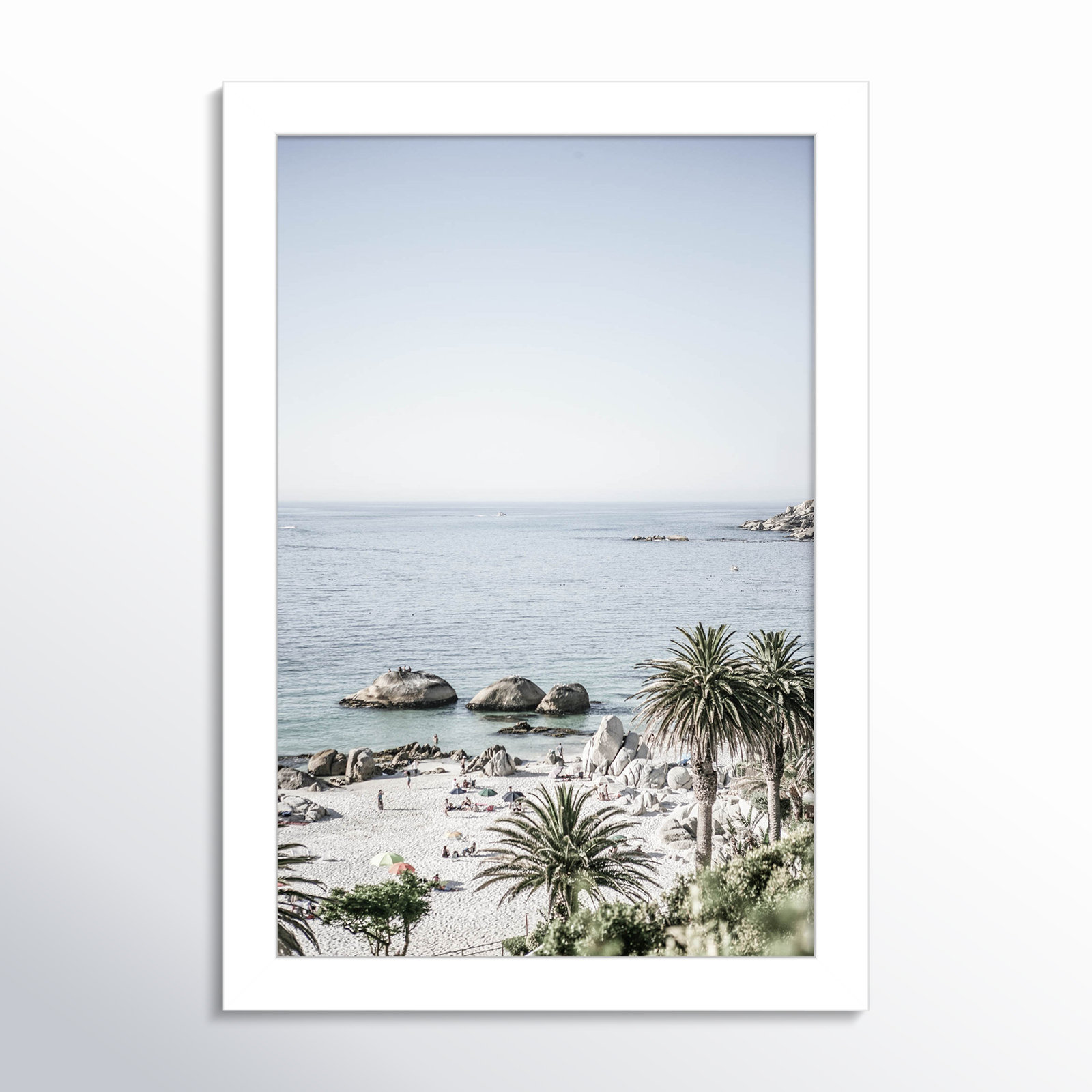 Pindall "Clifton Beach" Print, White, 13" H x 9" W