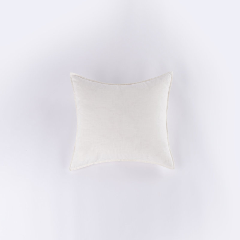 Taie décorative en coton Armo - Euro, Euro, Blanc cassé