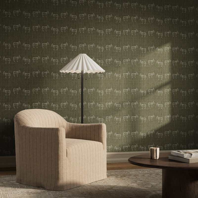 Burros Wallpaper by Paul Meyer, Burros Olive Night I, W12" x H8"