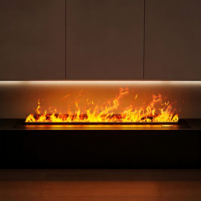 78.74"Recessed Atomizing Electric Fireplace Humidifier with Multi-Color Realistic Simulated Mist Flame