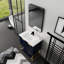 Meuble-lavabo autoportant 30 po - Bassin en résine et contreplaqué de construction 30 po