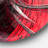 Deep into Middle - Modern wall clock, Red Metal Wall Clock-34140862