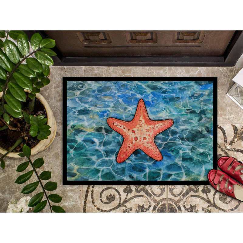 Tapis pour porte d’extérieur anti-dérapant starfish, L 36 po x L 24 po