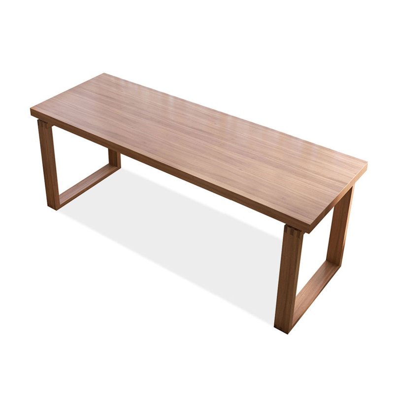 Brown Rectangular Solid Wood desk, 29.53" H x 78.74" W x 23.62" D