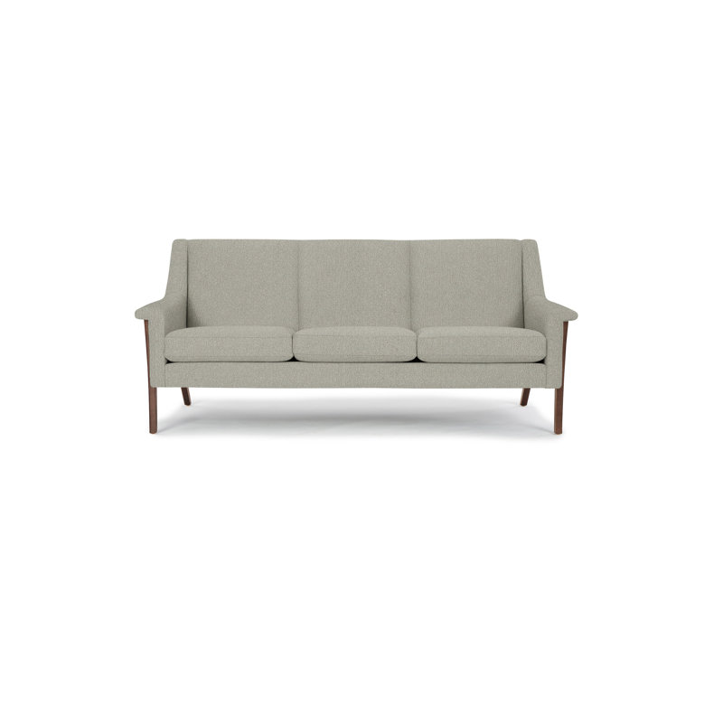 Arlo Sofa, Walnut, Smoke Polyester