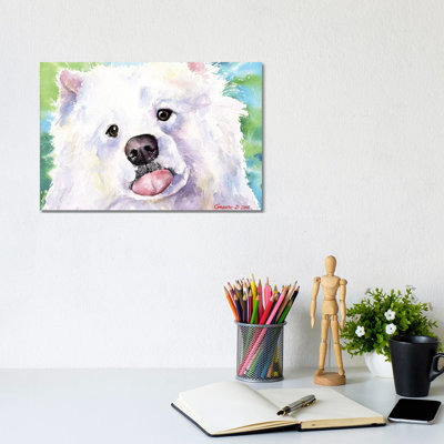 Samoyed by George Dyachenko - Wrapped Canvas Print