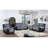 ALICIA GREY/BLACK RECLINER