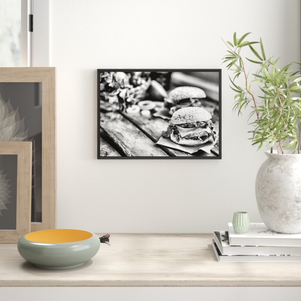 Gerahmtes Wandbild Leckere Burger