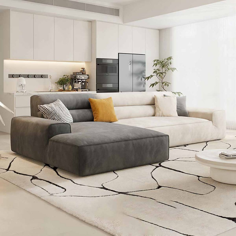 Canapé modulaire 2 pièces rembourré, H 29,53 po x l 110,24 po x P 62,99 po, Orienté à gauche (vu de face)