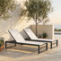 Ensemble de 2 chaises longues inclinables en aluminium Howe