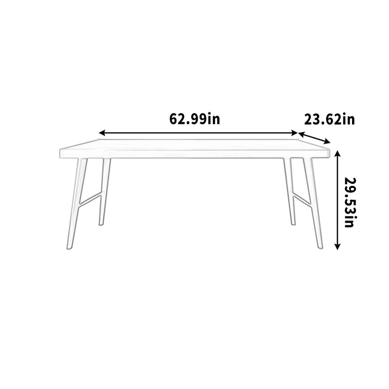 Pieds en pin massif massif, H 29,53 po x l 62,99 po x P 23,62 po
