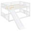 Lit superposé double au-dessus de double polyvalent avec glissière et échelle pour optimiser l'espace