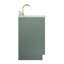 Meuble-lavabo rectangulaire simple de 155 cm avec comptoir en marbre blanc de Carrare de 3,8 cm d'épaisseur, couleur vert vintage-997274916-997274936