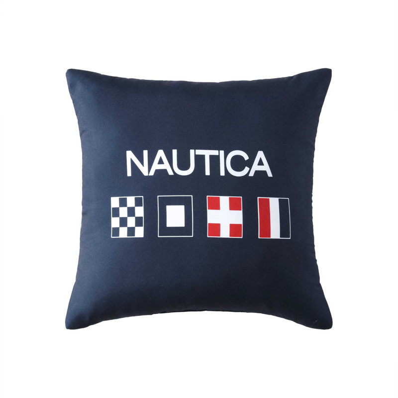 Nautica Flag Blue Throw Pillow, Flag Blue
